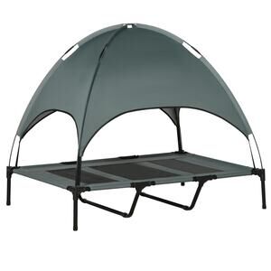 PawHut 48" x 36" Elevated Dog Cot Outdoor Cooling Pet Bed UV Canopy Shade Shade